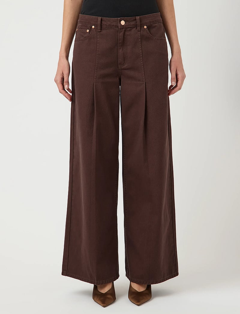 YAS - YASELSIE MW WIDE JEANS S. - EX - wide leg jeans - coffee bean - 0