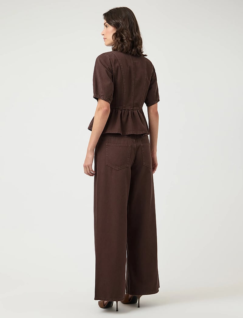 YAS - YASELSIE MW WIDE JEANS S. - EX - wide leg jeans - coffee bean - 3