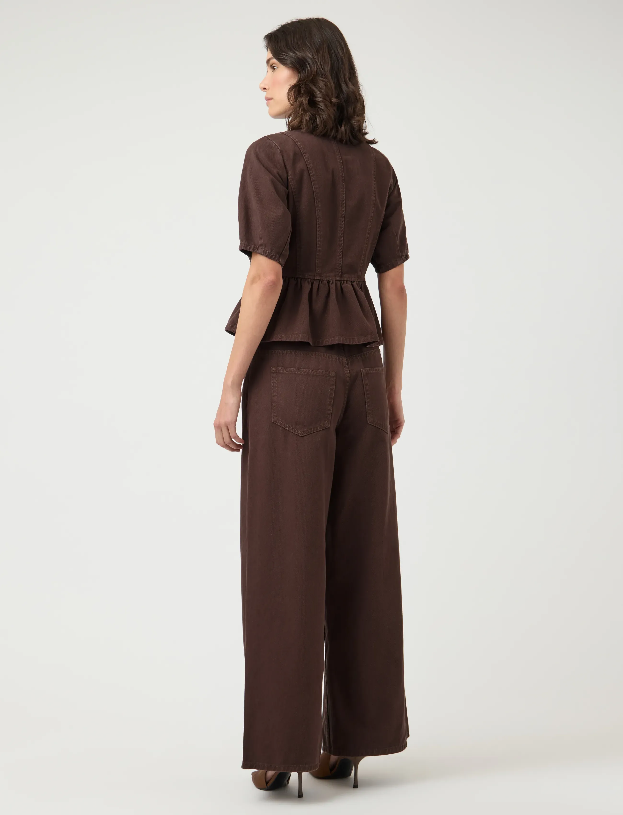 YAS - YASELSIE MW WIDE JEANS S. - EX - brede jeans - coffee bean - 2