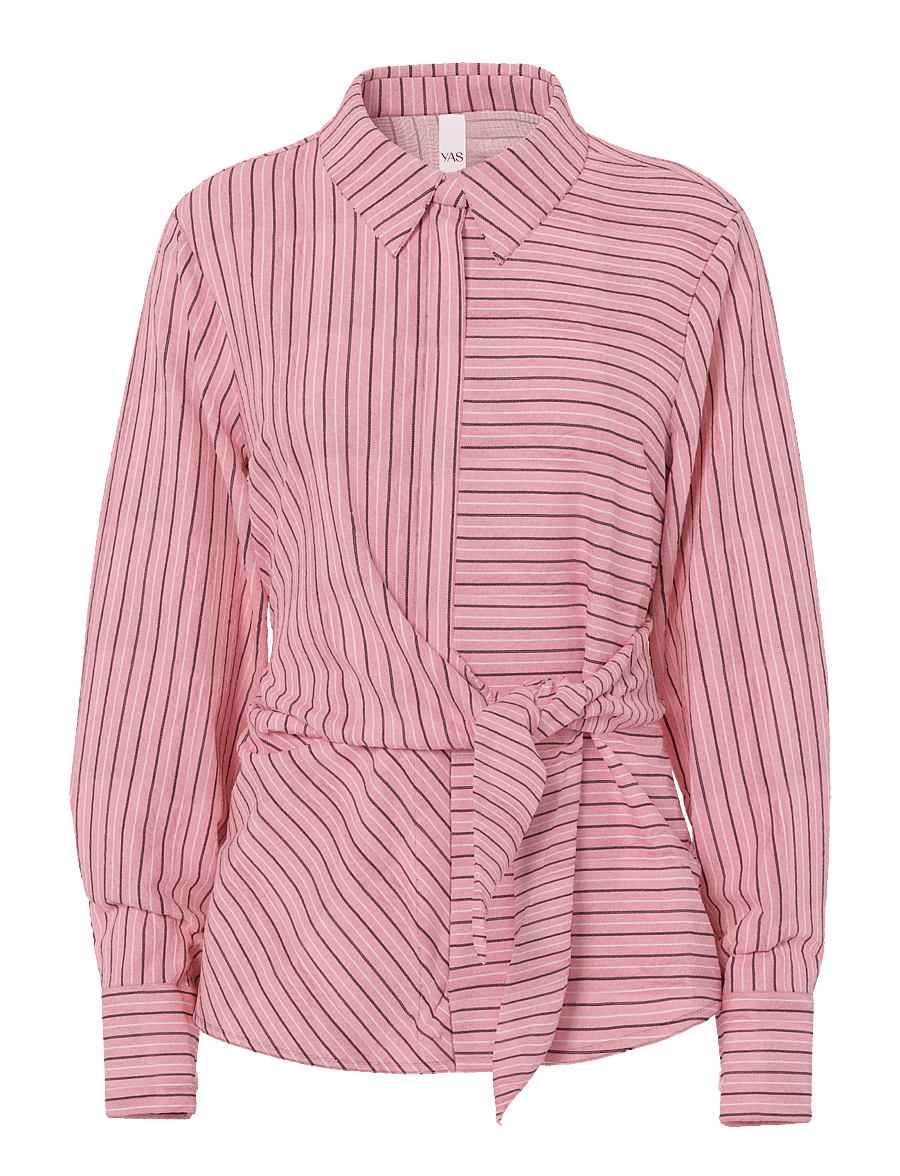 YAS - YASRAYLY ESTA LS TIE SHIRT - långärmade skjortor - cashmere rose - 1
