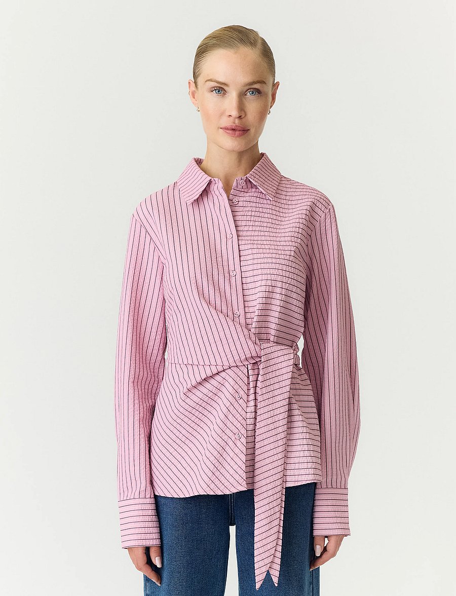 YAS - YASRAYLY ESTA LS TIE SHIRT - långärmade skjortor - cashmere rose - 0