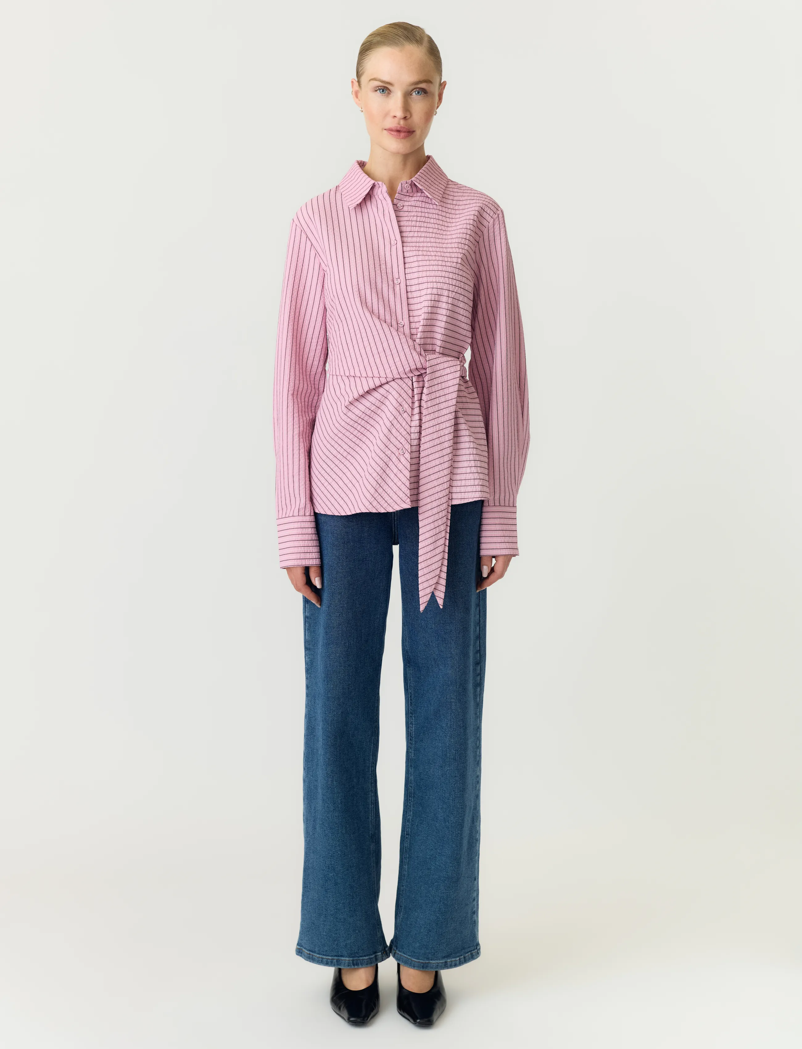 YAS - YASRAYLY ESTA LS TIE SHIRT - långärmade skjortor - cashmere rose - 4