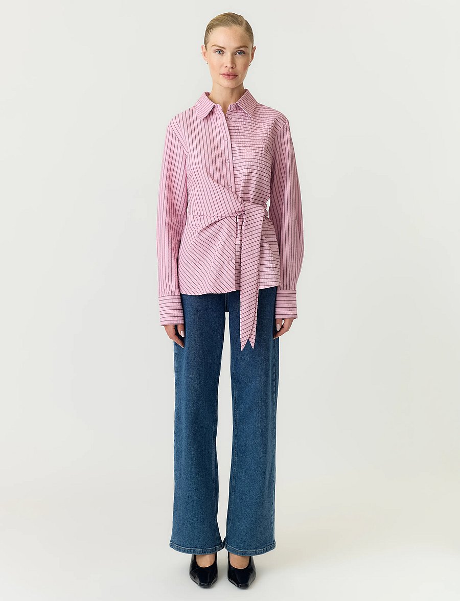 YAS - YASRAYLY ESTA LS TIE SHIRT - långärmade skjortor - cashmere rose - 4