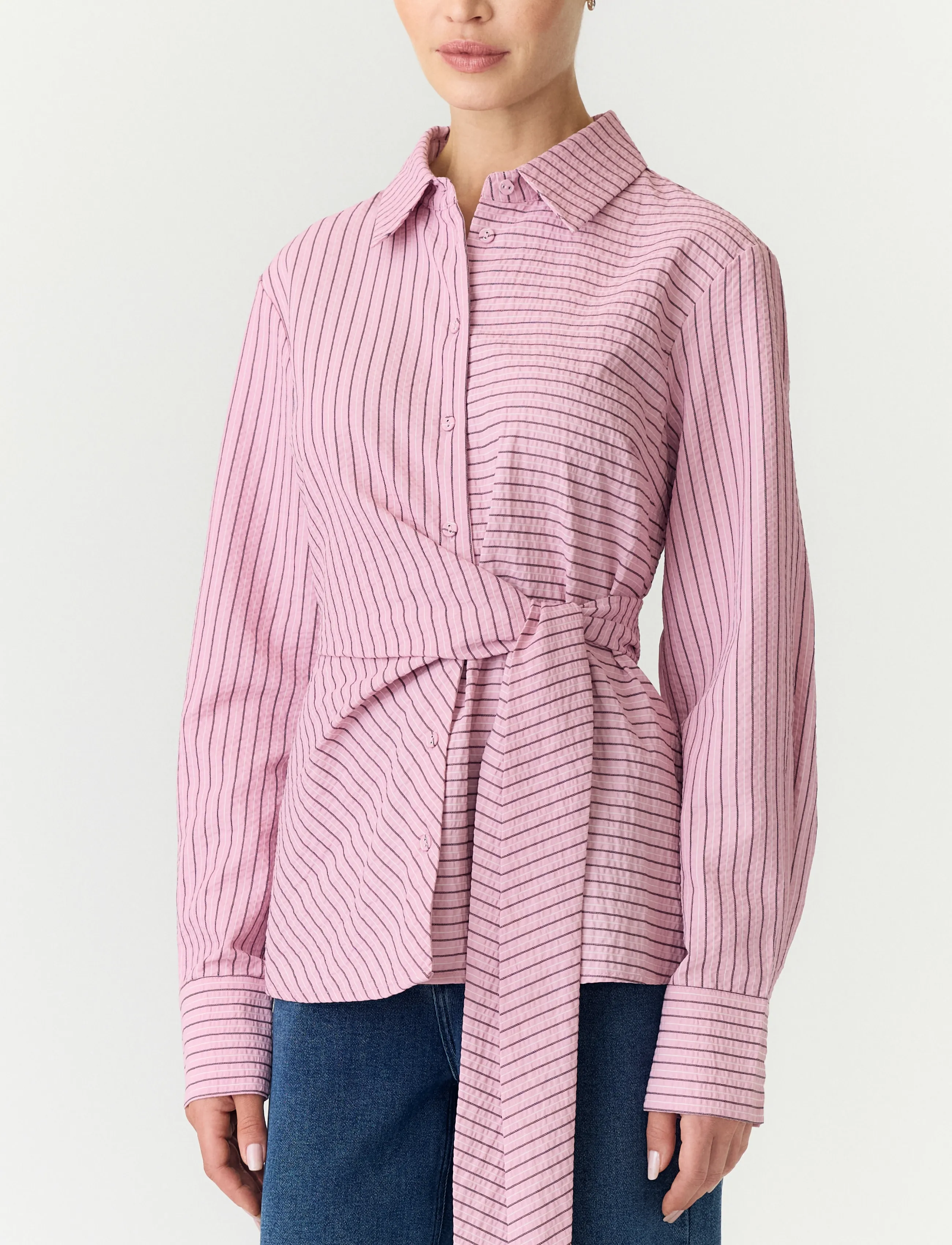 YAS - YASRAYLY ESTA LS TIE SHIRT - långärmade skjortor - cashmere rose - 5