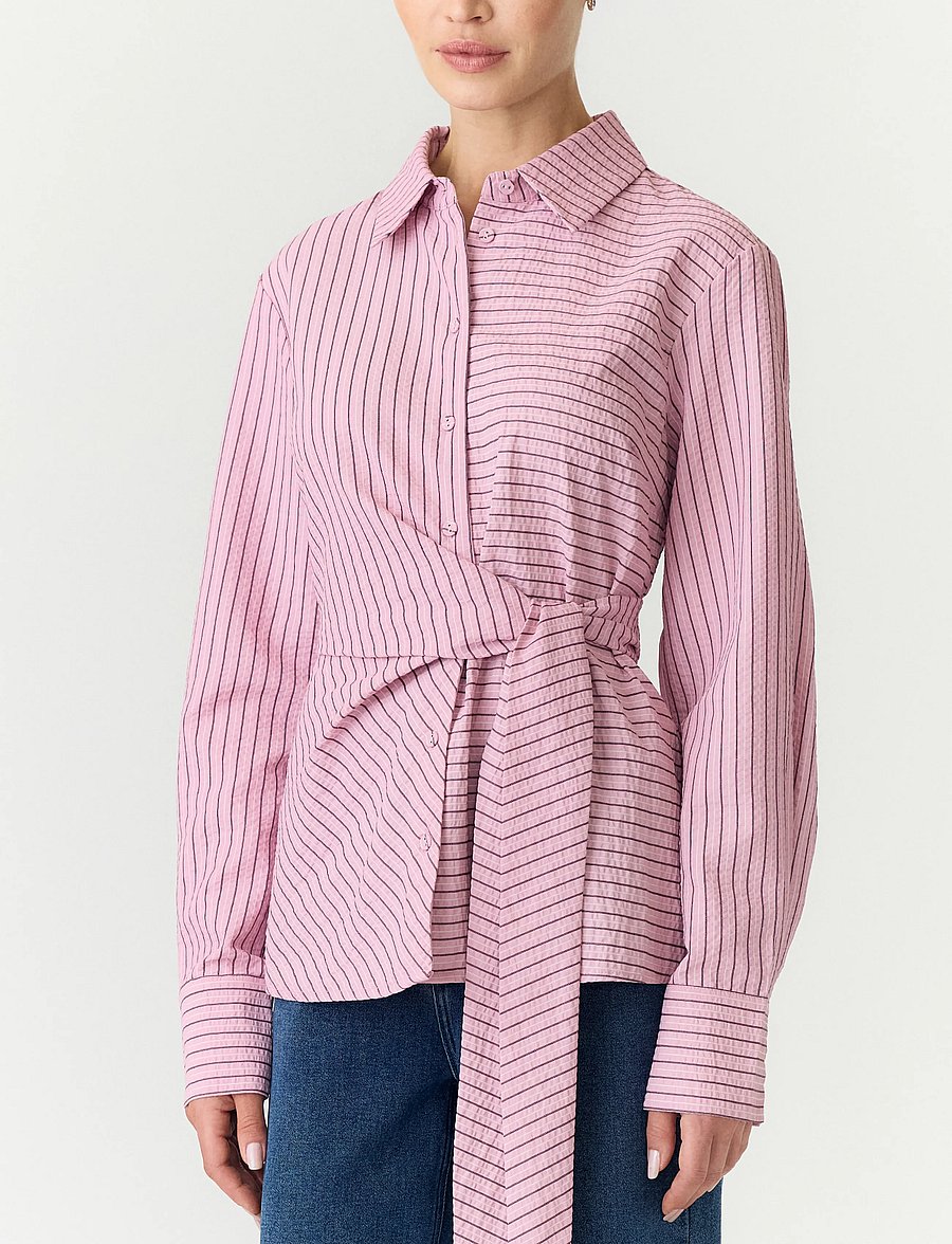 YAS - YASRAYLY ESTA LS TIE SHIRT - långärmade skjortor - cashmere rose - 5