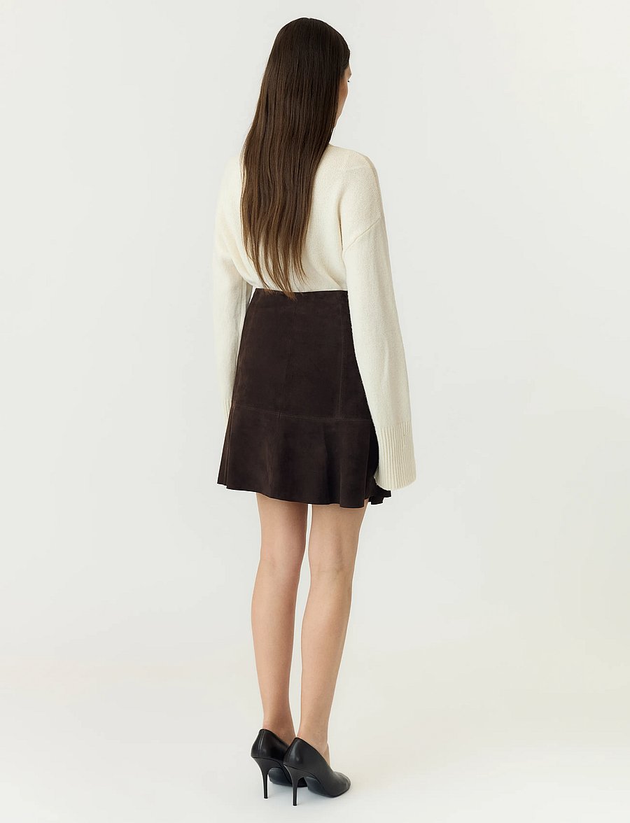YAS - YASCOLLY HW SUEDE SKIRT - coffee bean - 3