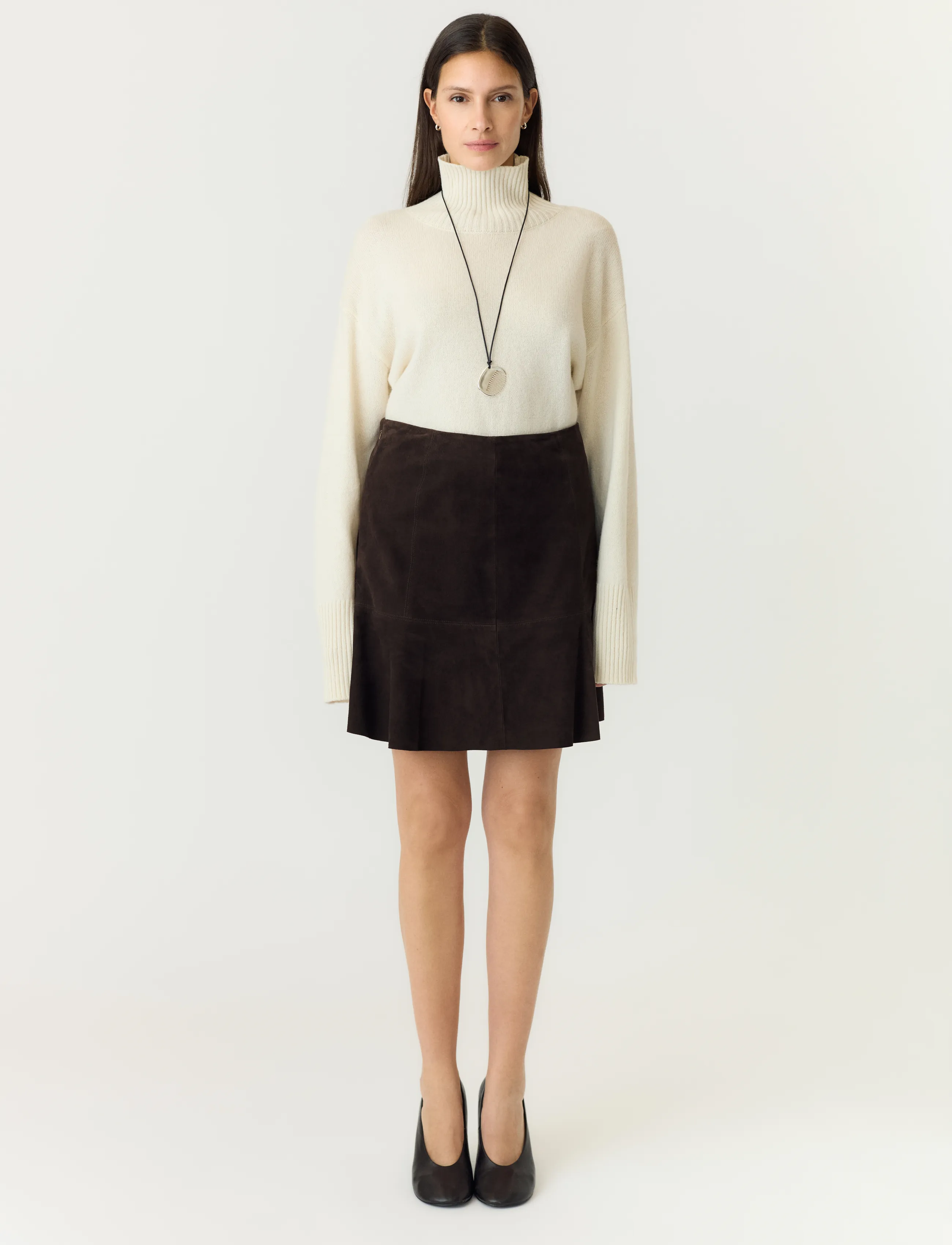YAS - YASCOLLY HW SUEDE SKIRT - coffee bean - 4
