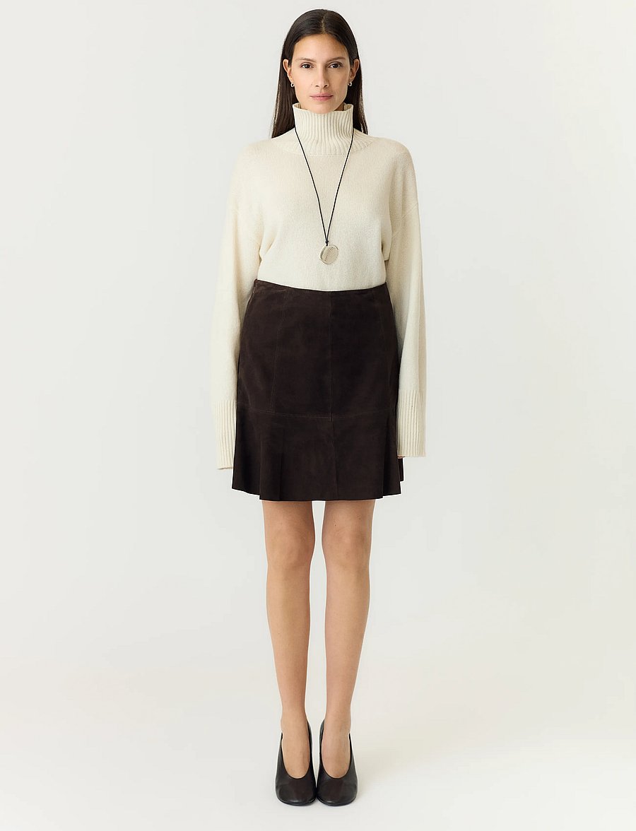 YAS - YASCOLLY HW SUEDE SKIRT - coffee bean - 4