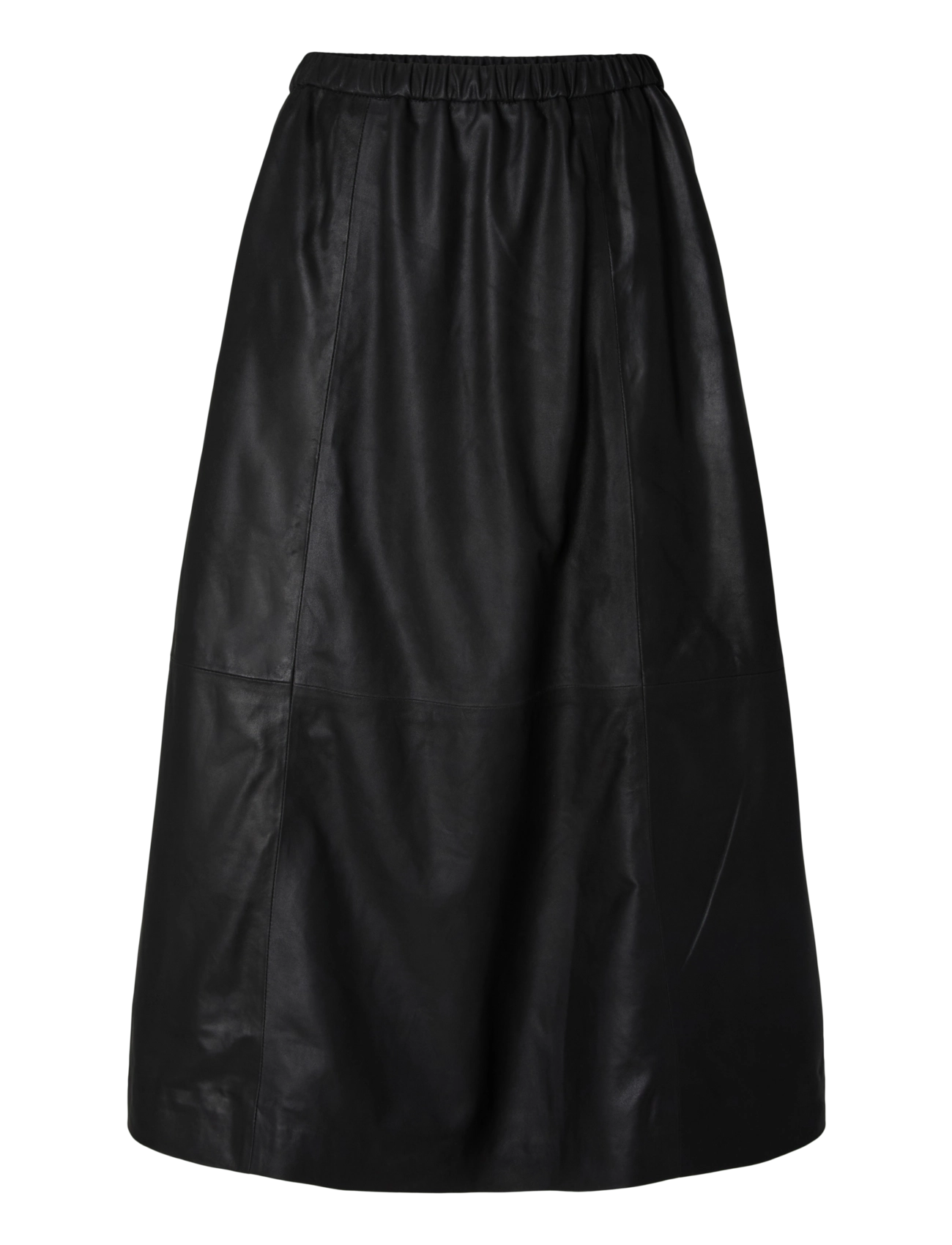 YAS - YASCOLEA HW LONG LEATHER SKIRT - black - 1