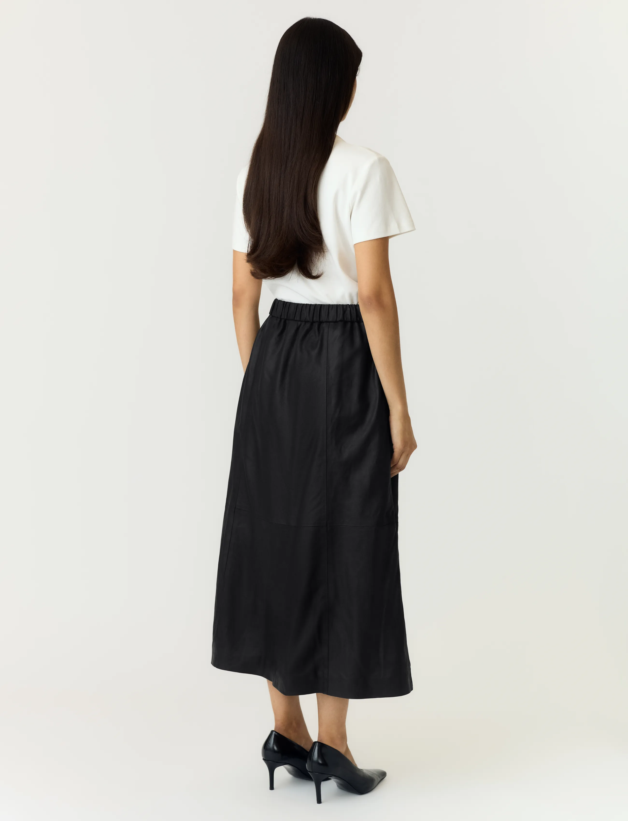 YAS Yascolea Hw Long Leather Skirt kjolar dam – bild 2