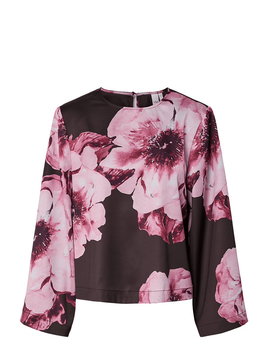 YAS - YASARLENE LS TOP S. - SHOW - langærmede bluser - chocolate brown - 1