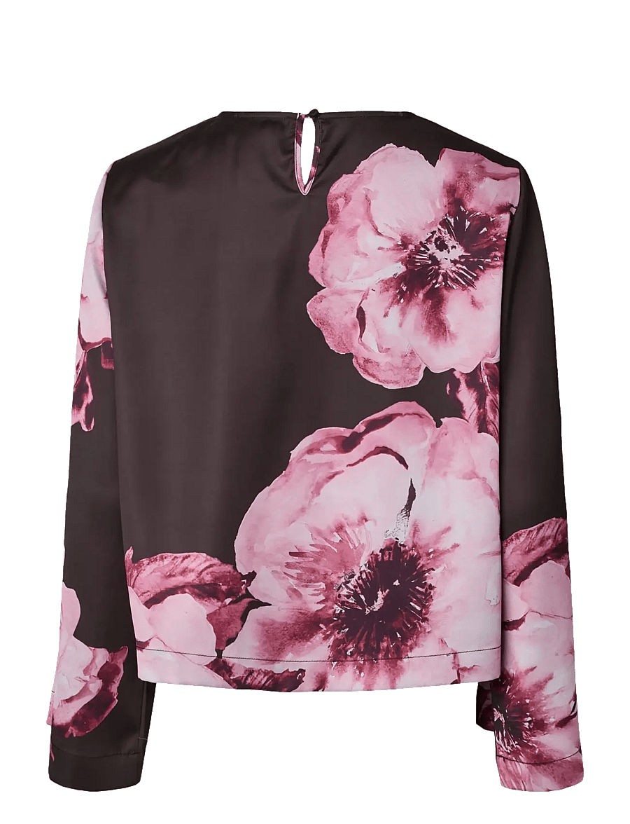 YAS - YASARLENE LS TOP S. - SHOW - langærmede bluser - chocolate brown - 2