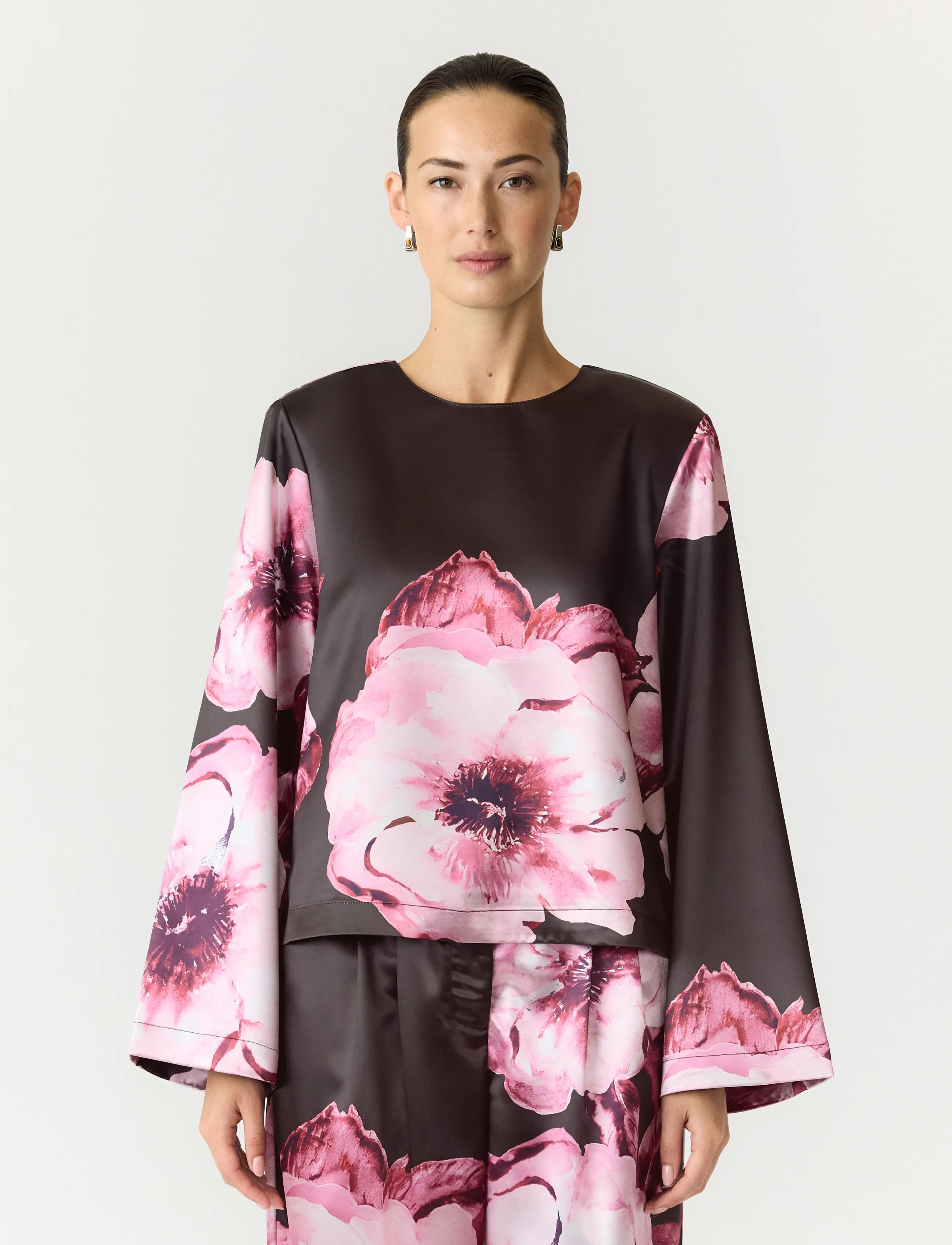 YAS YASARLENE LS TOP S. - SHOW - YAS - CHOCOLATE BROWN / brown