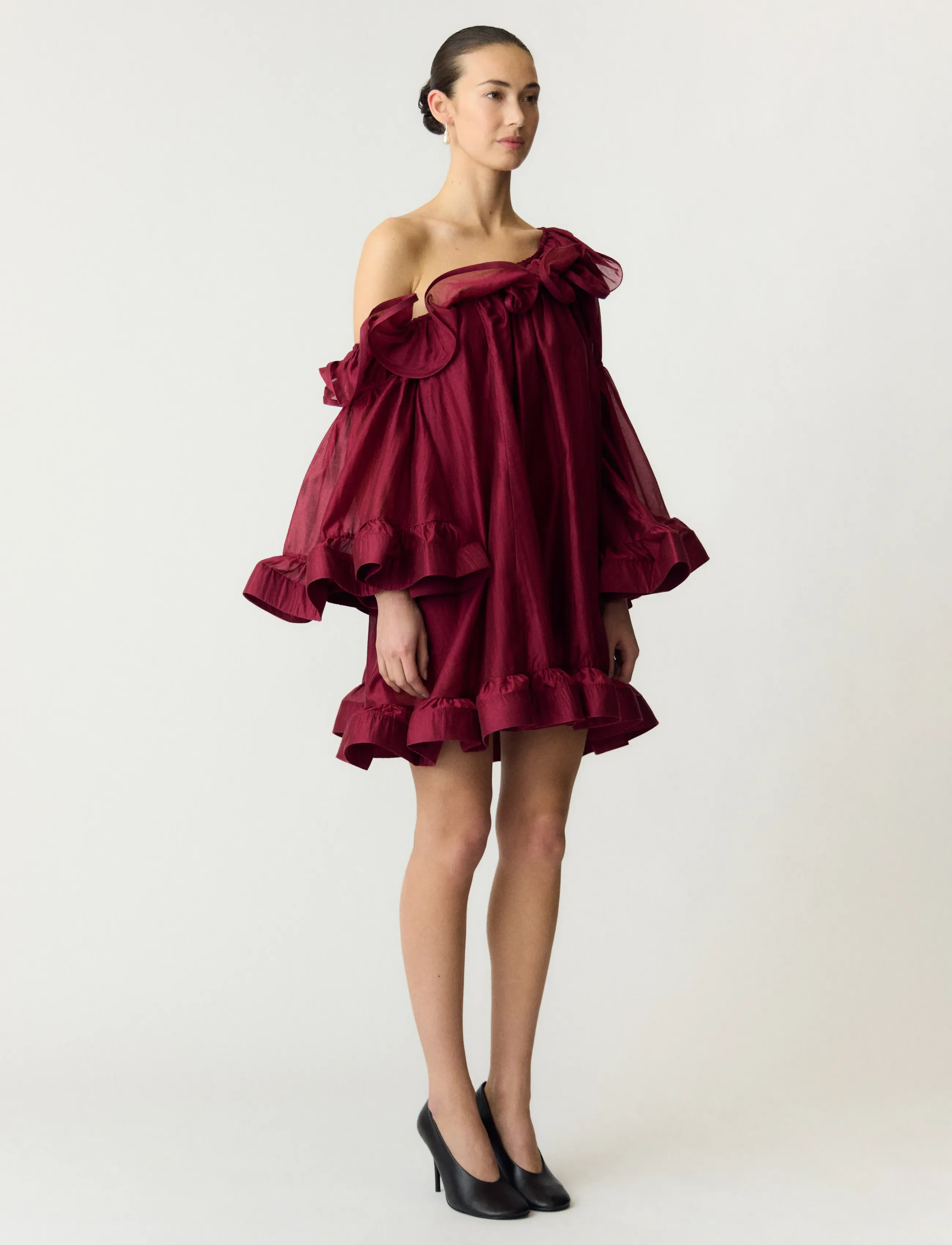 YAS YASFALLULAH O/S DRESS - D2D - Dresses - RHODODENDRON / burgundy