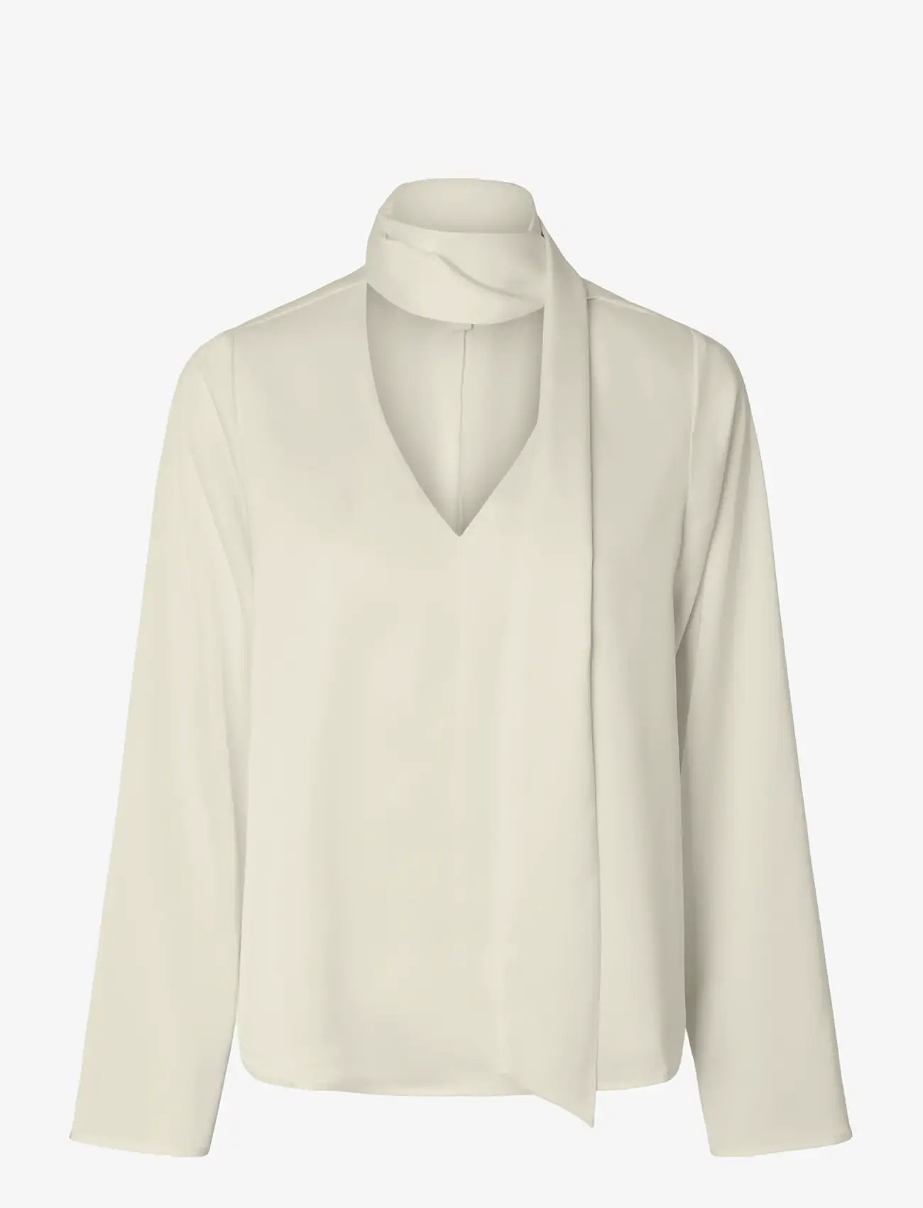 YAS - YASPELLA LS SCARF TOP S. - D2D - long sleeved blouses - pristine - 1