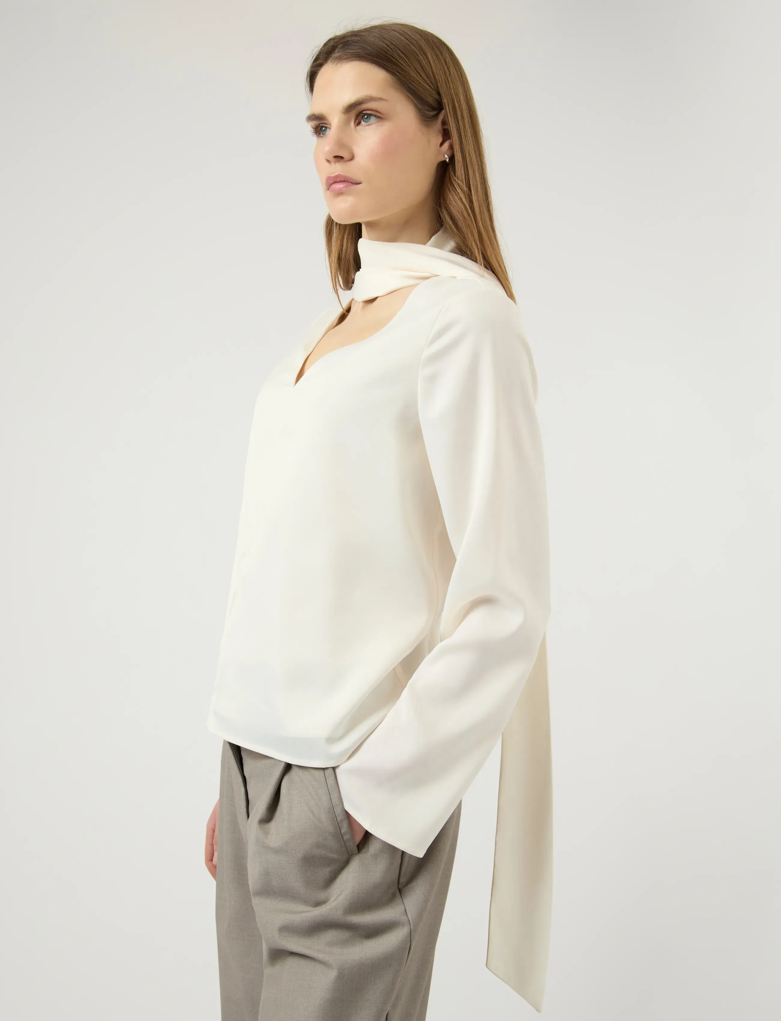 YAS - YASPELLA LS SCARF TOP S. - D2D - pikkade varrukatega pluusid - pristine - 5