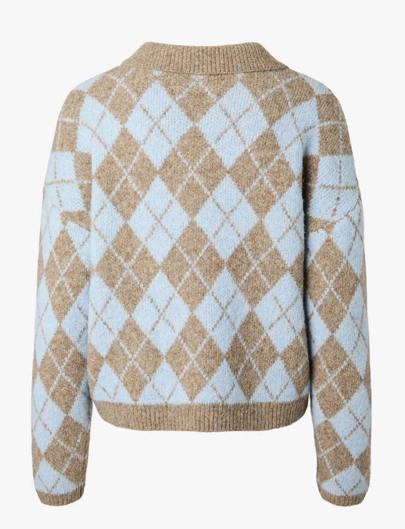 YAS - YASCHELLI LS POLO KNIT PULLOVER - D2D - sviitrid - fungi - 2