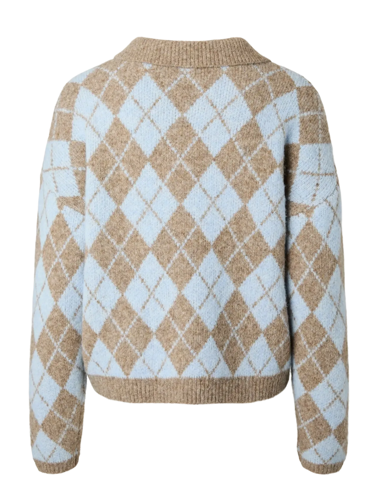 YAS - YASCHELLI LS POLO KNIT PULLOVER - D2D - jumpers - fungi - 2