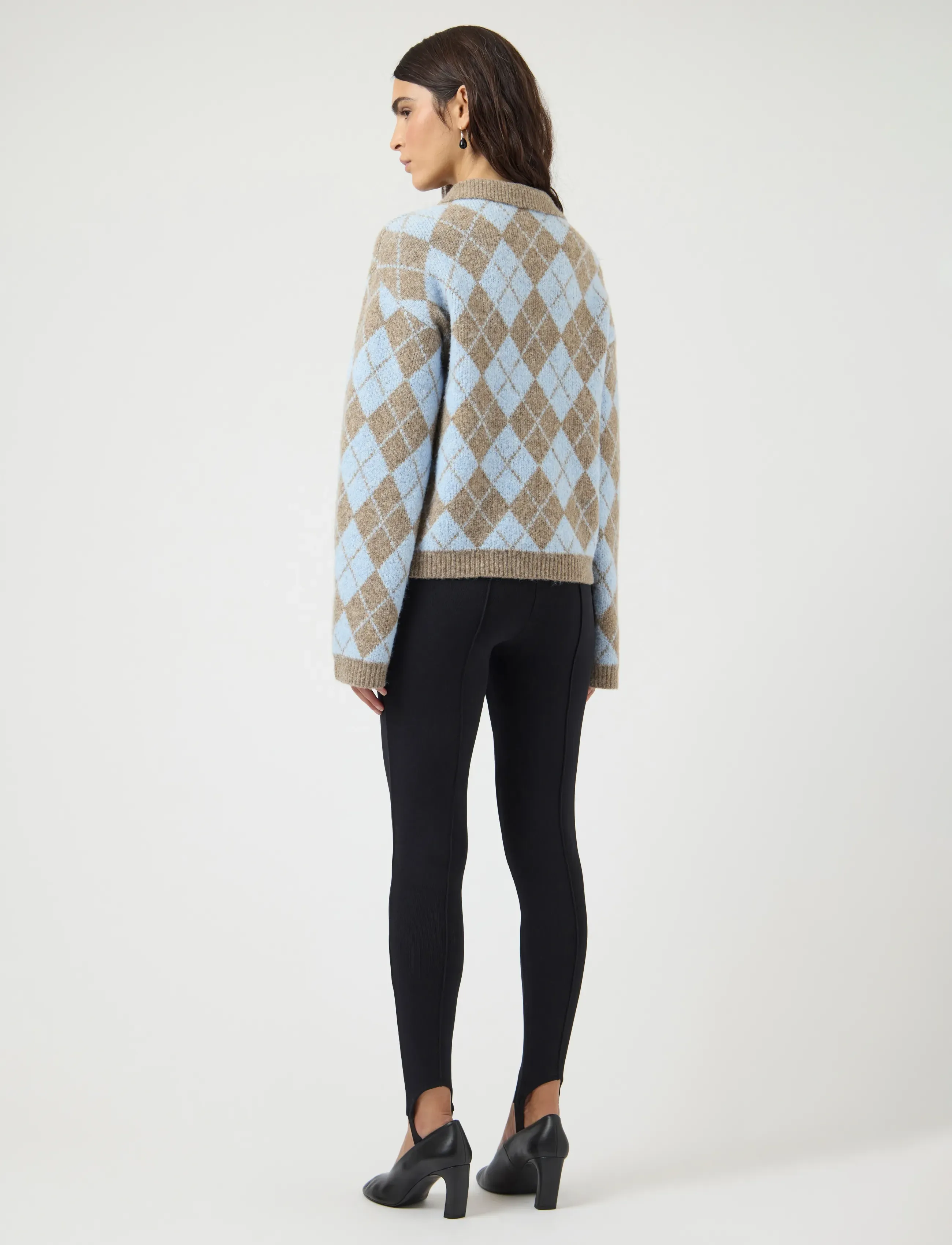 YAS - YASCHELLI LS POLO KNIT PULLOVER - D2D - jumpers - fungi - 3