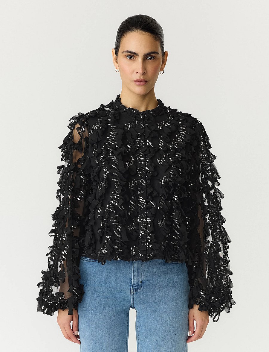 YAS - YASABELONE LS SHIRT - SHOW - long-sleeved shirts - black - 0