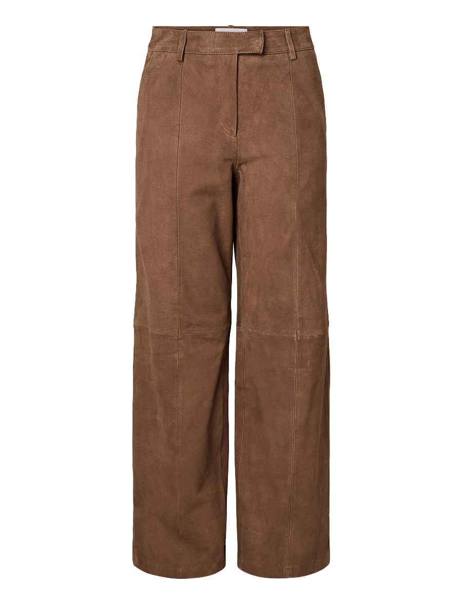 YAS - YASLEURA MW SUEDE PANT - sepia - 1