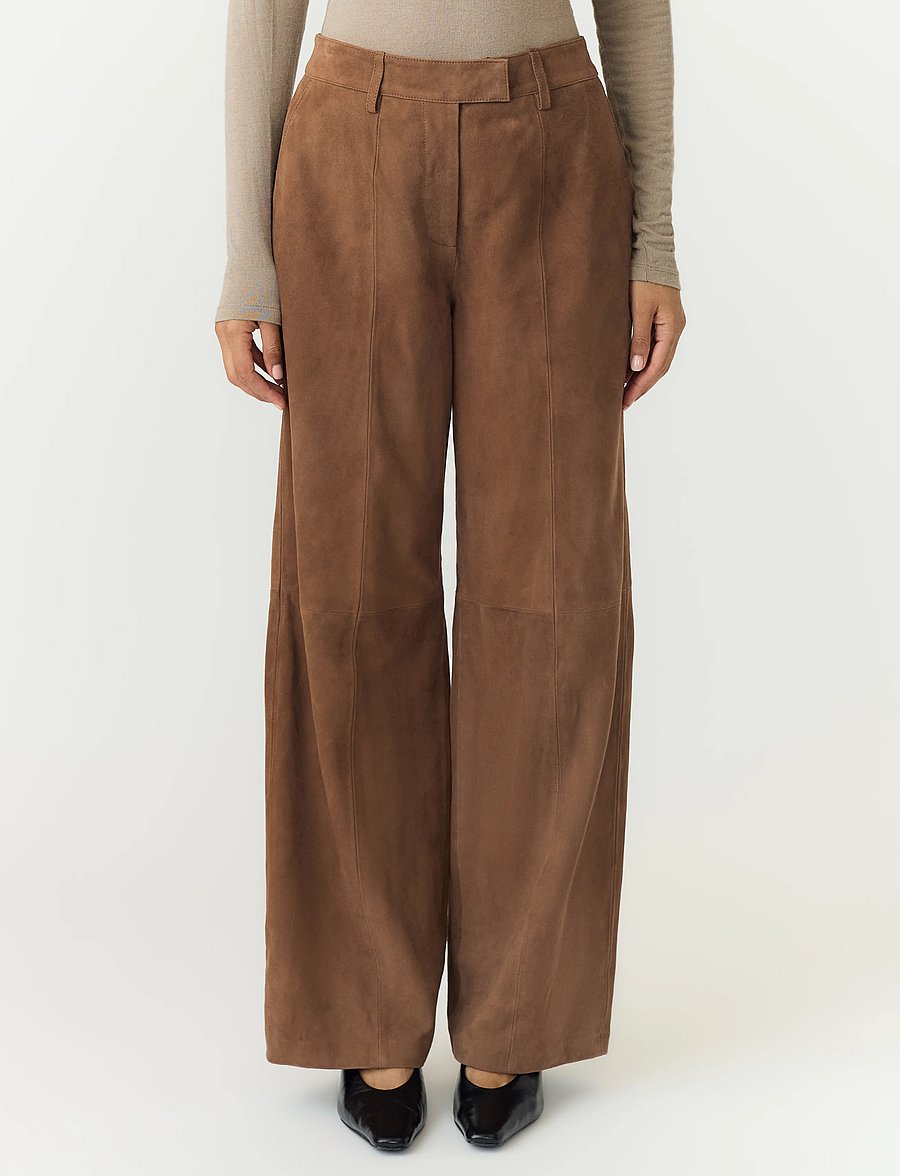 YAS - YASLEURA MW SUEDE PANT - sepia - 0