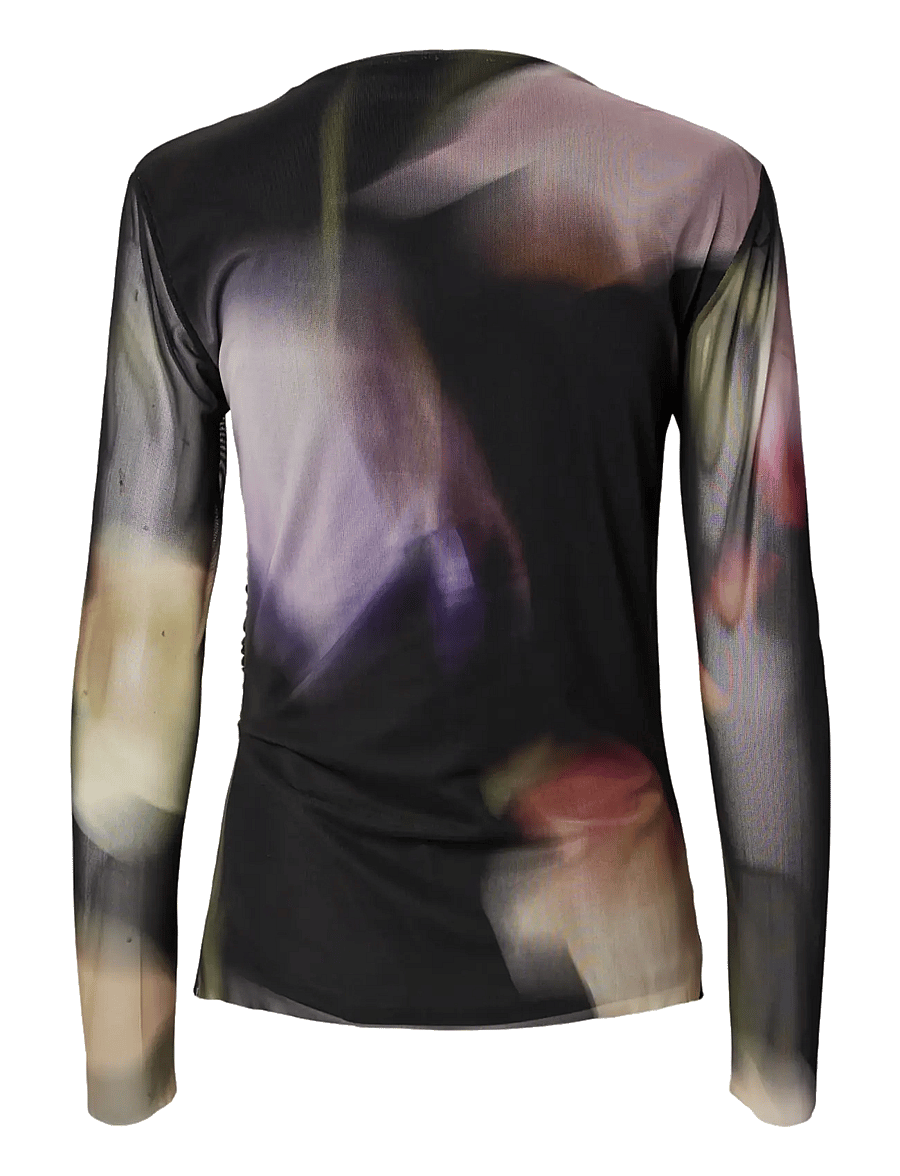 YAS - YASSHAMA LS MESH TOP - langærmede toppe - black - 2