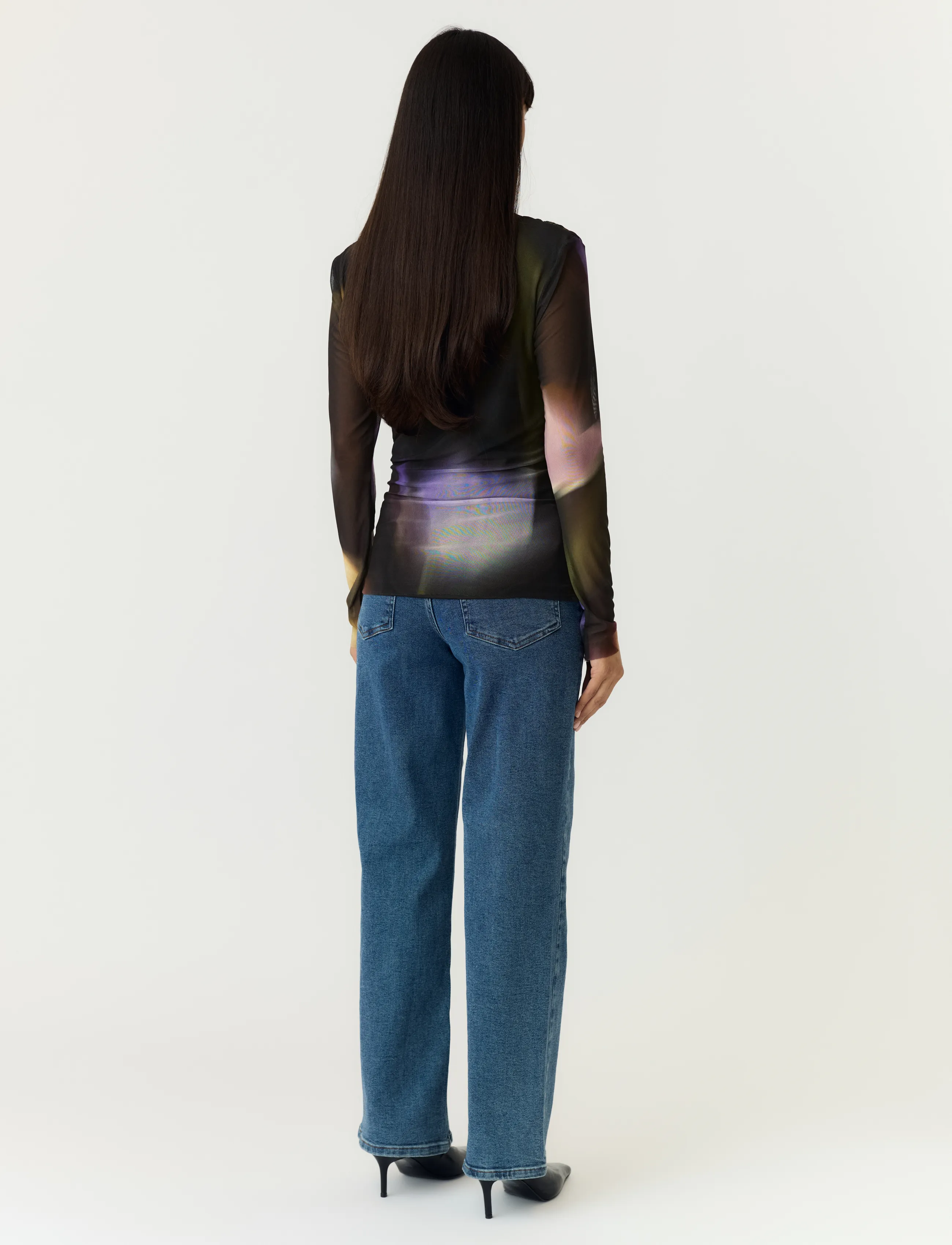 YAS Yasshama Ls Mesh Top t-shirts dam – bild 2
