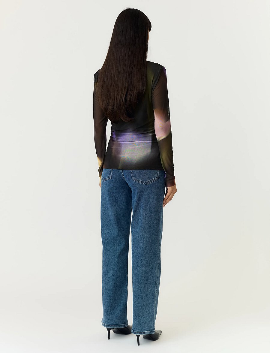 YAS - YASSHAMA LS MESH TOP - langærmede toppe - black - 3