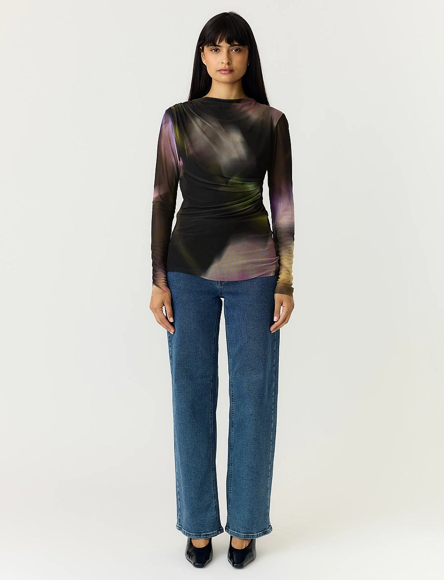 YAS - YASSHAMA LS MESH TOP - langærmede toppe - black - 4