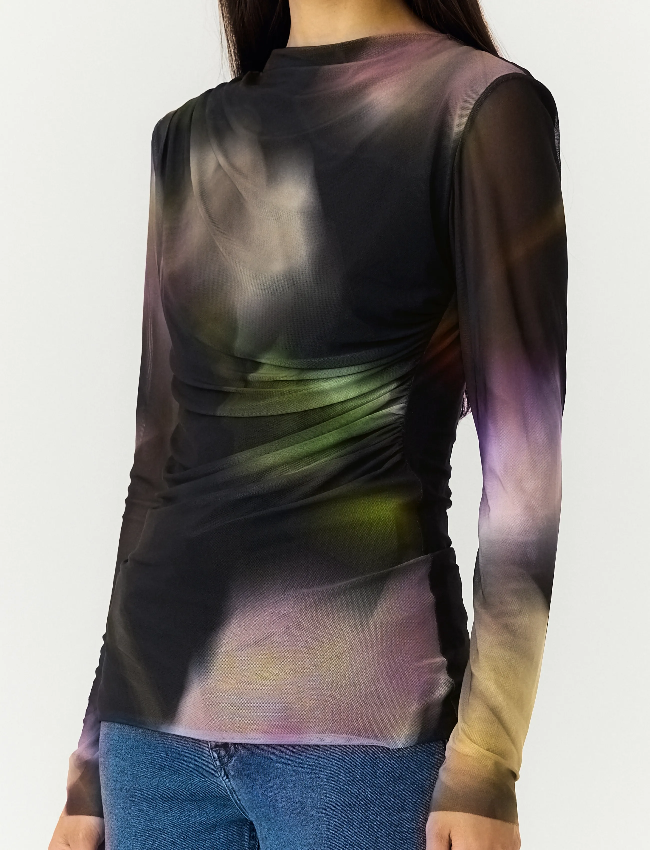 YAS Yasshama Ls Mesh Top t-shirts dam – bild 4