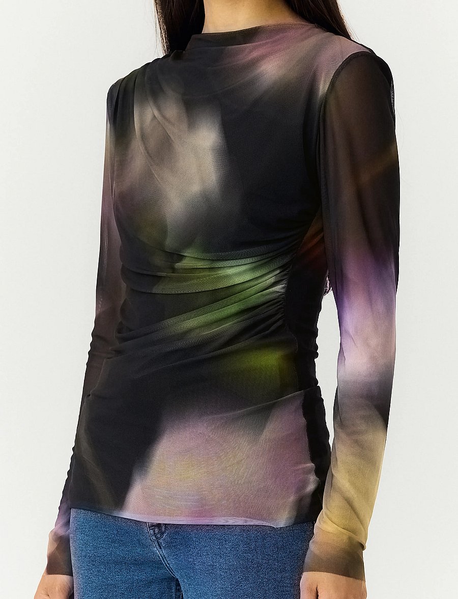 YAS - YASSHAMA LS MESH TOP - langærmede toppe - black - 5