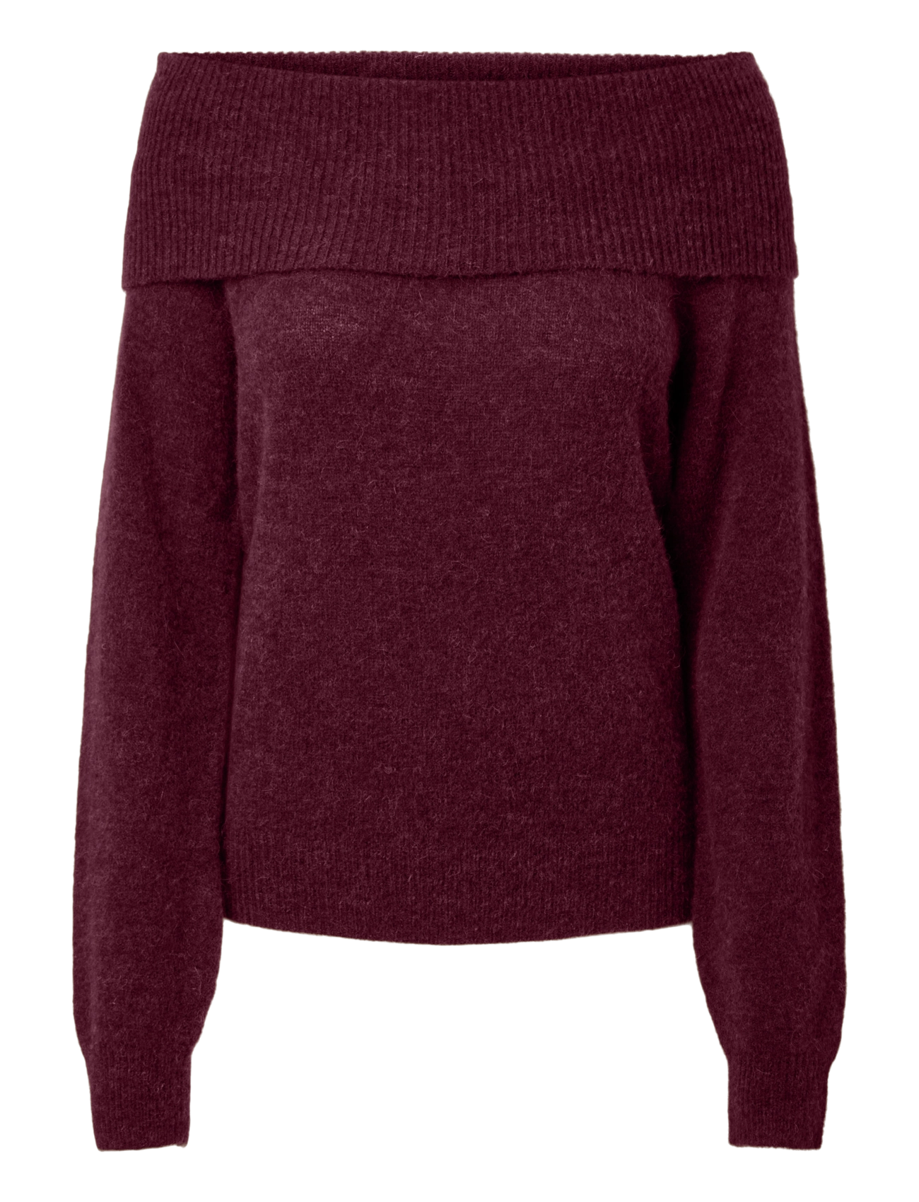 YAS YASJOHI OS WOOL BLEND PULLOVER S. NOOS - YAS - FIG / burgundy