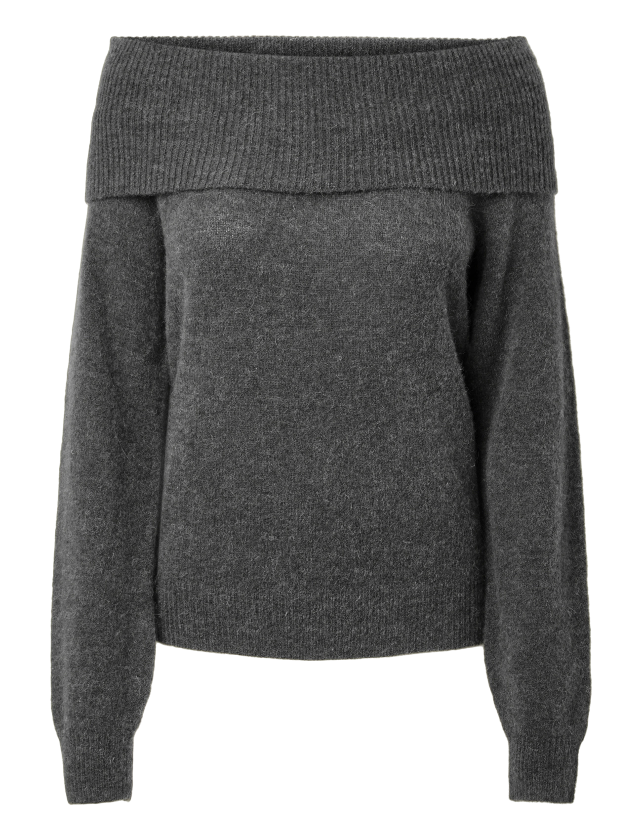 YAS YASJOHI OS WOOL BLEND PULLOVER S. NOOS - YAS - MEDIUM GREY MELANGE / grey
