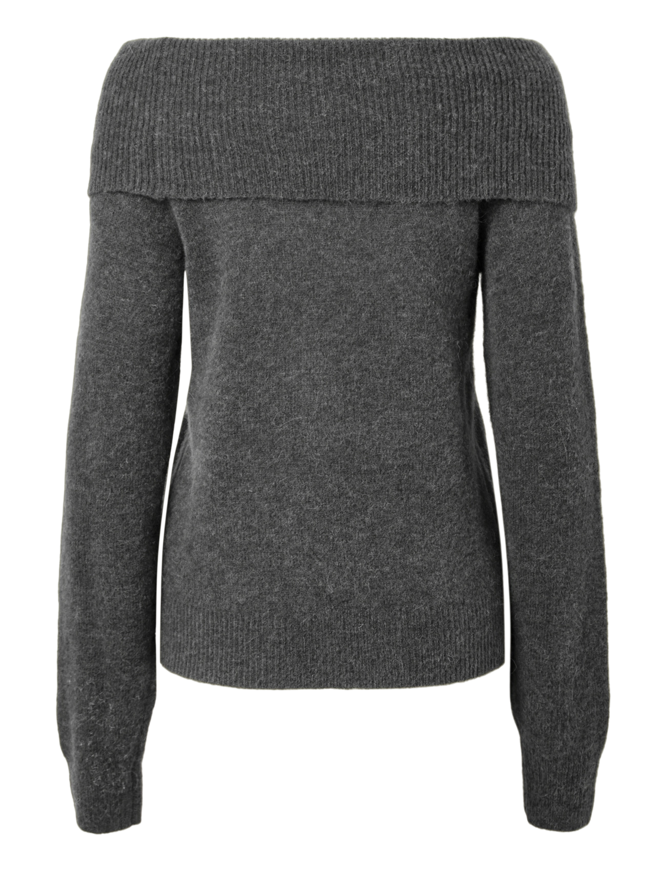 YAS - YASJOHI OS WOOL BLEND PULLOVER S. NOOS - medium grey melange - 1
