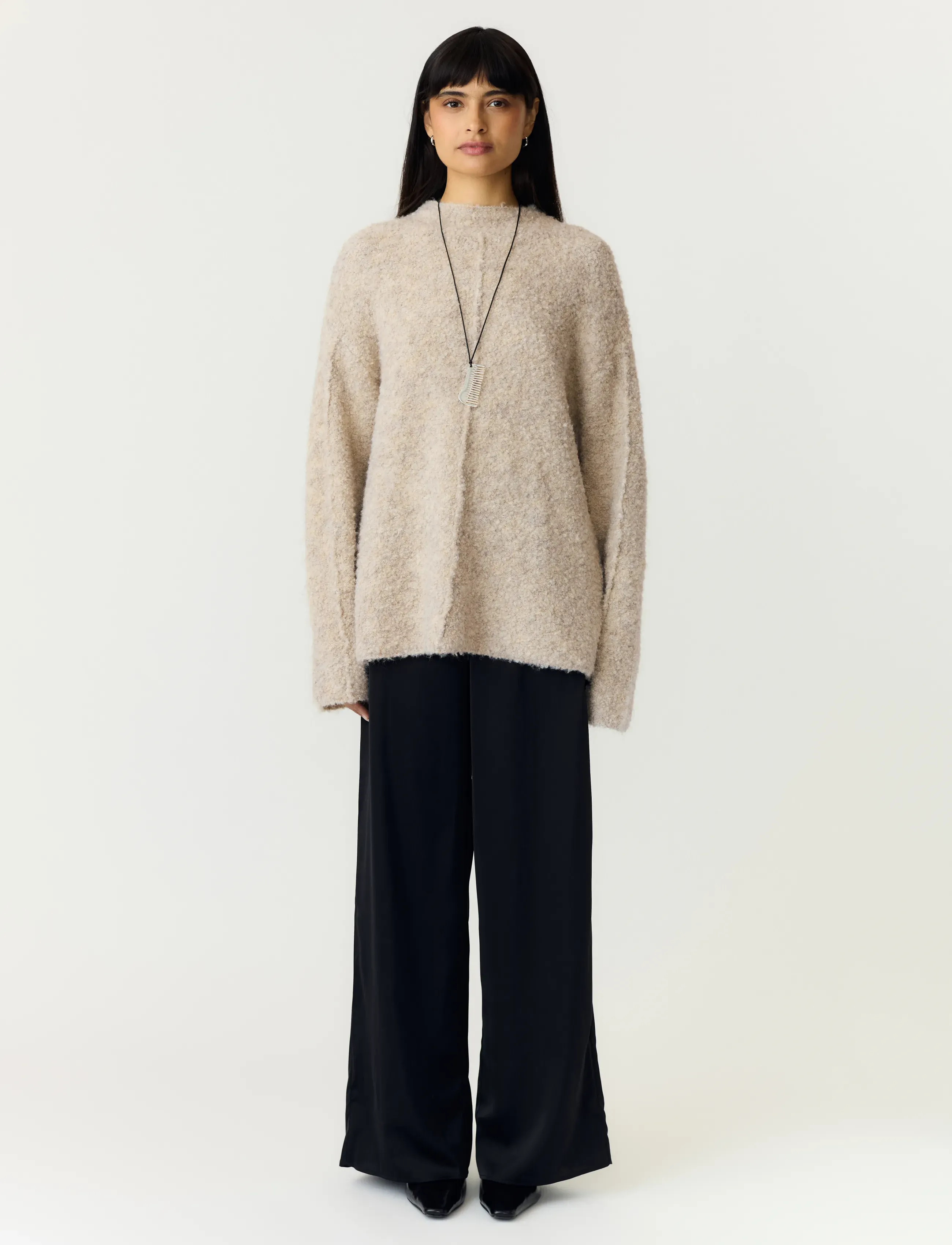 YAS - YASPLIRA LS HIGH NECK PULLOVER NOOS - striktrøjer - pristine - 4