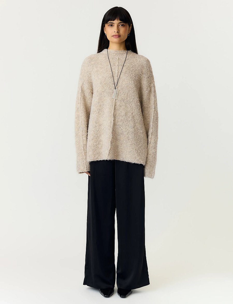 YAS - YASPLIRA LS HIGH NECK PULLOVER NOOS - striktrøjer - pristine - 4