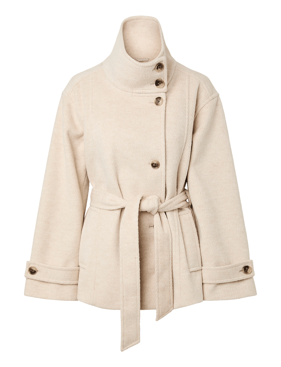YAS - YASKARINE LS JACKET NOOS - wolljacken - oatmeal - 1