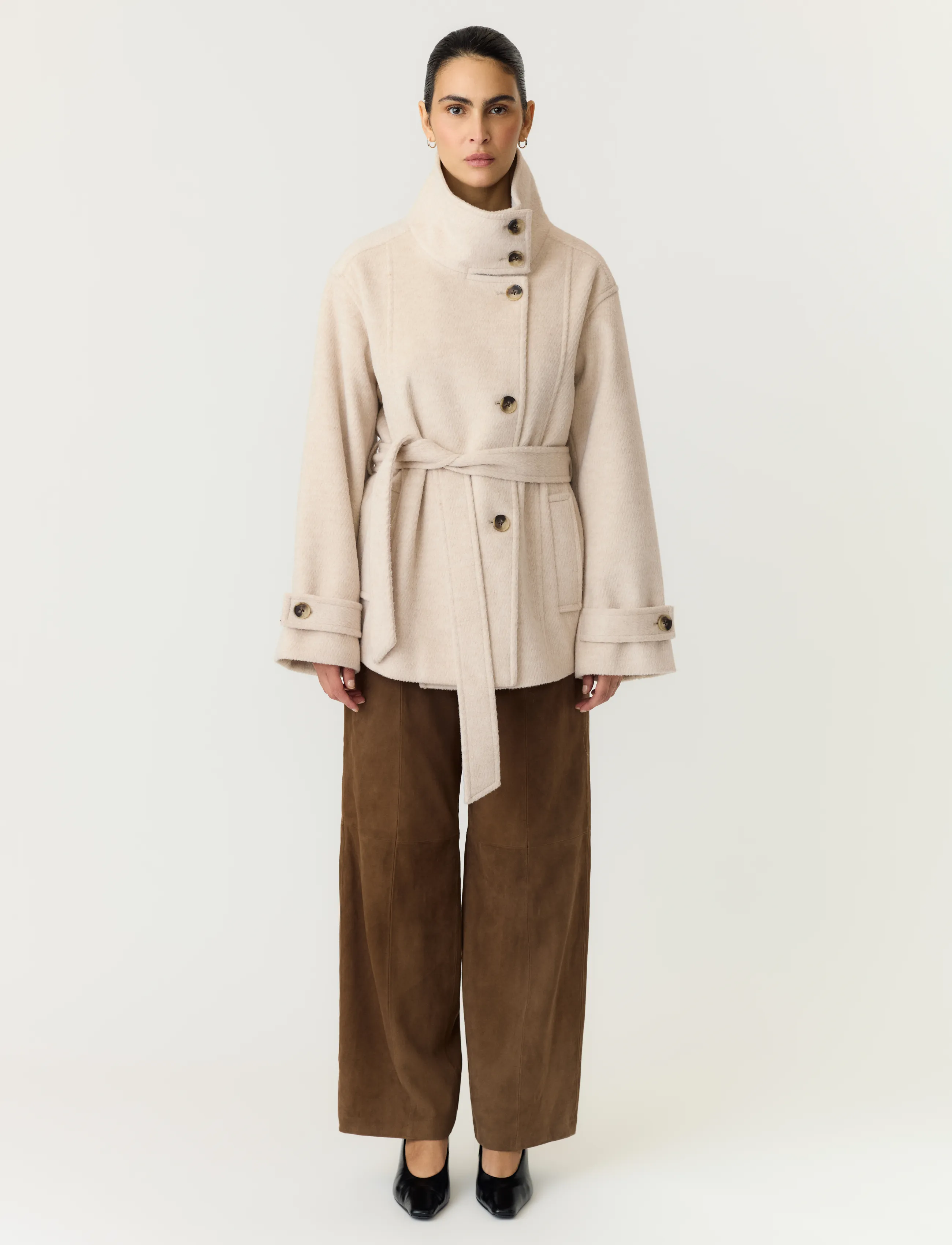 YAS - YASKARINE LS JACKET NOOS - wolljacken - oatmeal - 4
