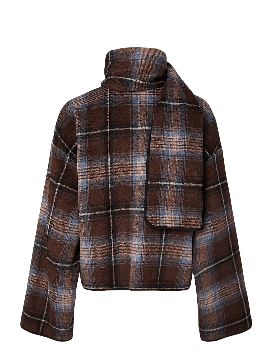 YAS - YASCALINO LS SCARF JACKET - ulljackor - carafe - 2