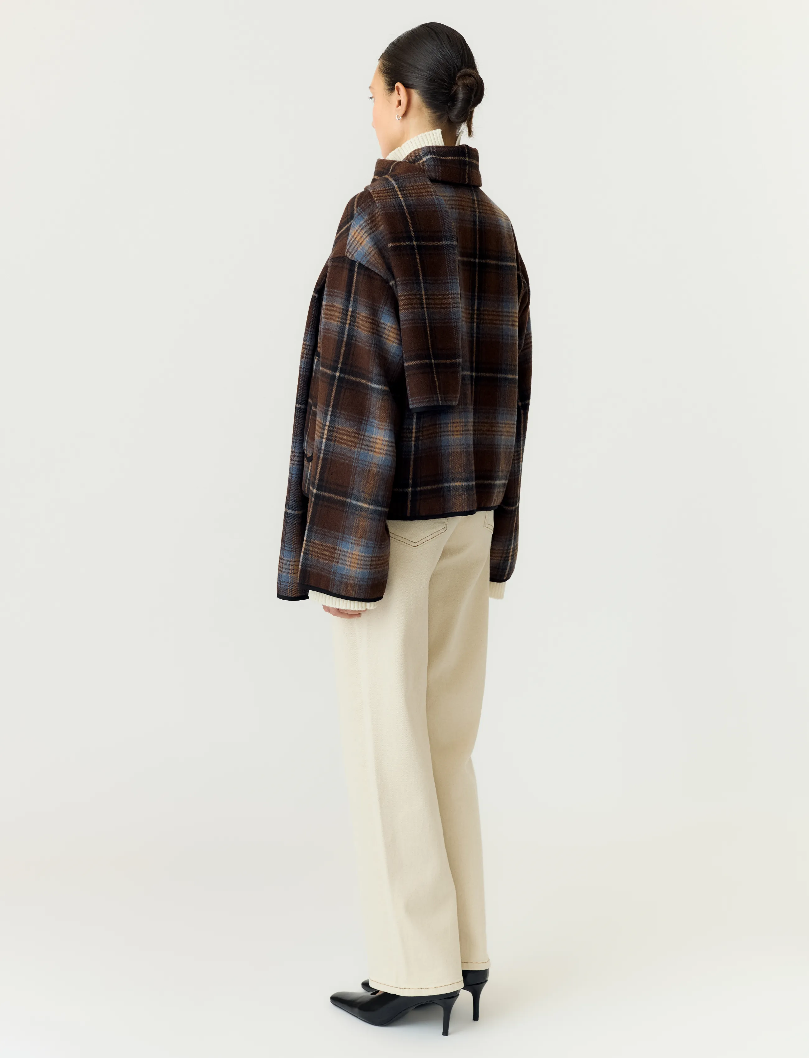 YAS - YASCALINO LS SCARF JACKET - wool jackets - carafe - 3
