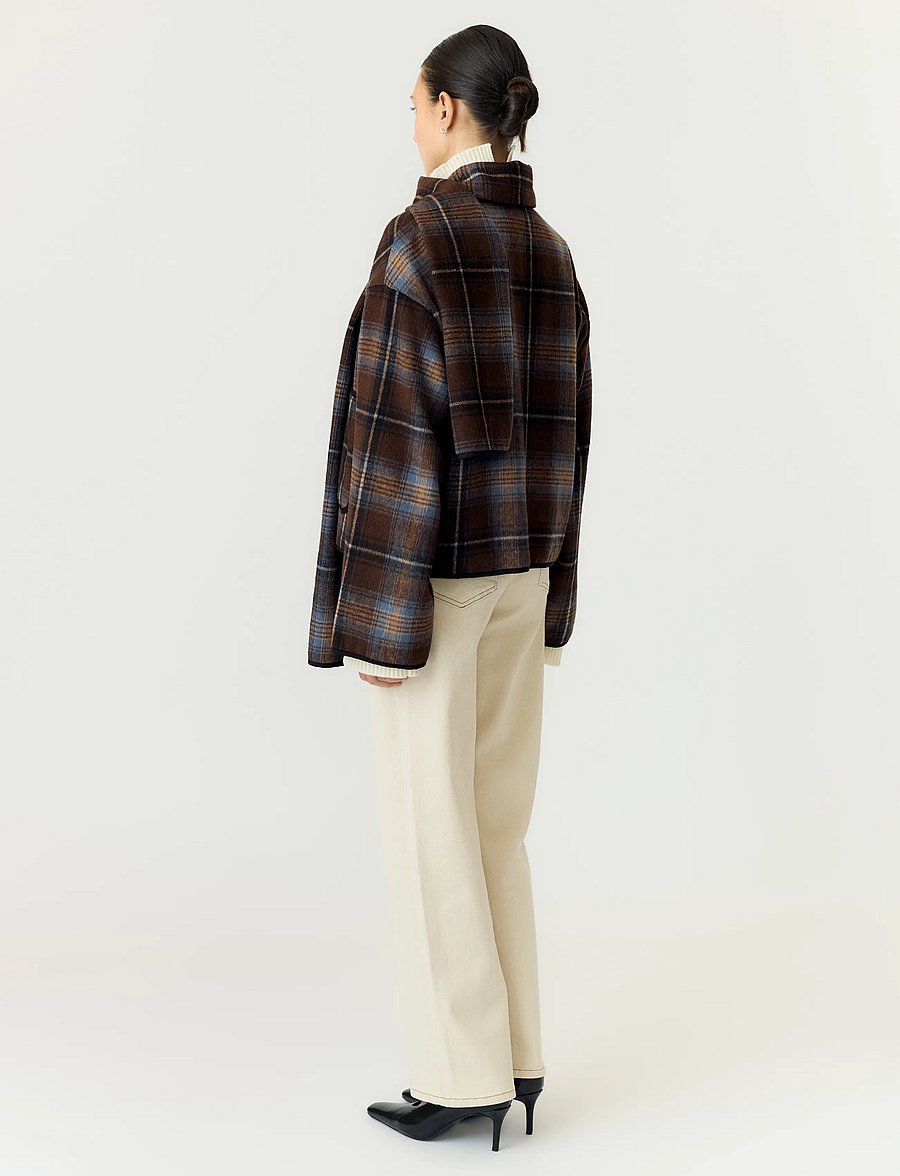 YAS - YASCALINO LS SCARF JACKET - ulljackor - carafe - 3