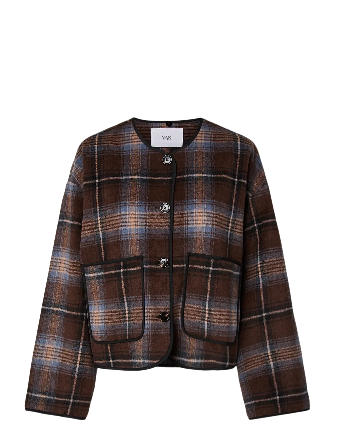YAS - YASCALINO LS SCARF JACKET - ulljackor - carafe - 3