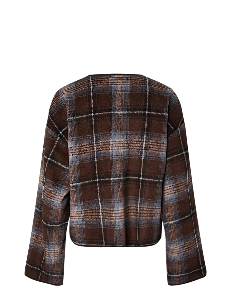 YAS - YASCALINO LS SCARF JACKET - ulljackor - carafe - 4