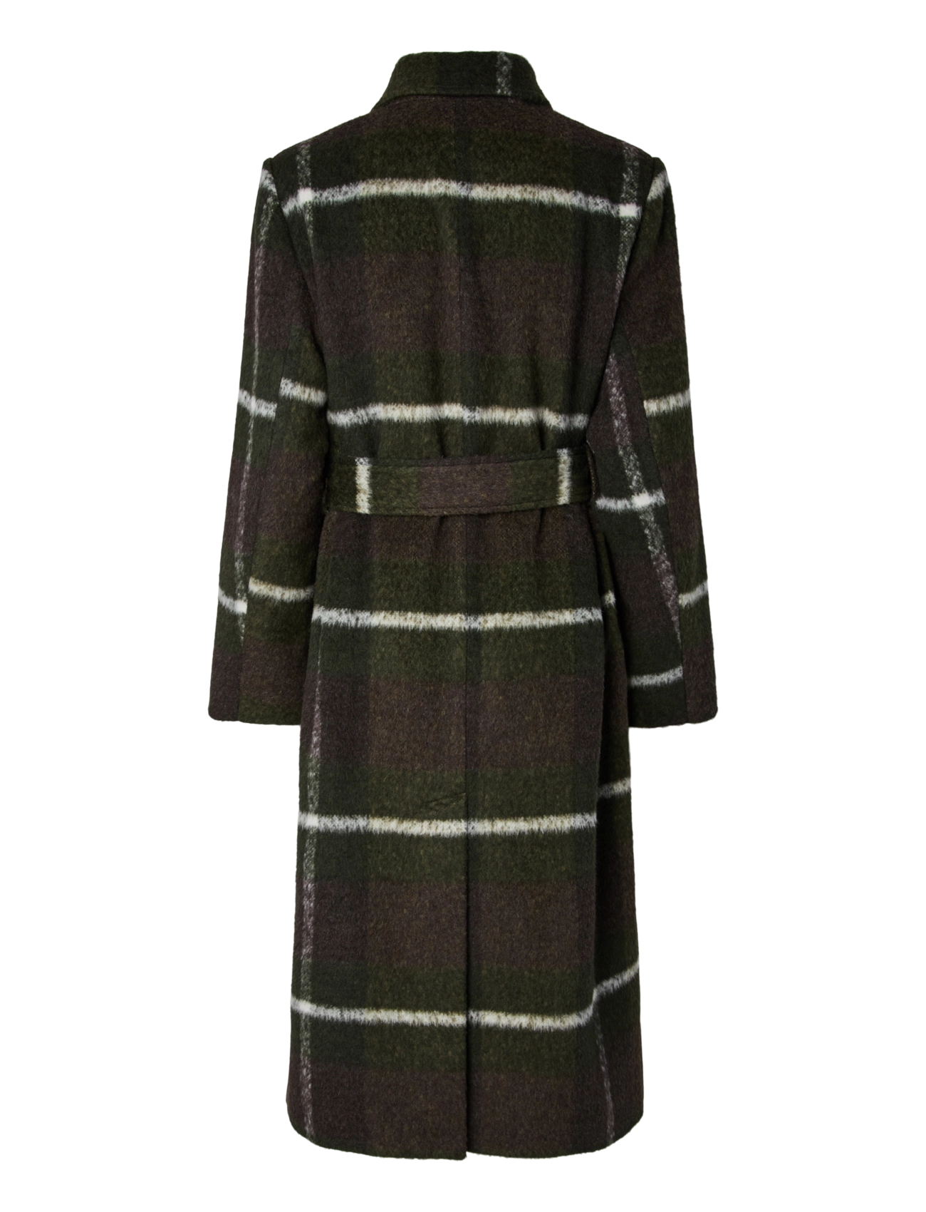 YAS - YASCHECKLY LONG COAT - forest night - 2