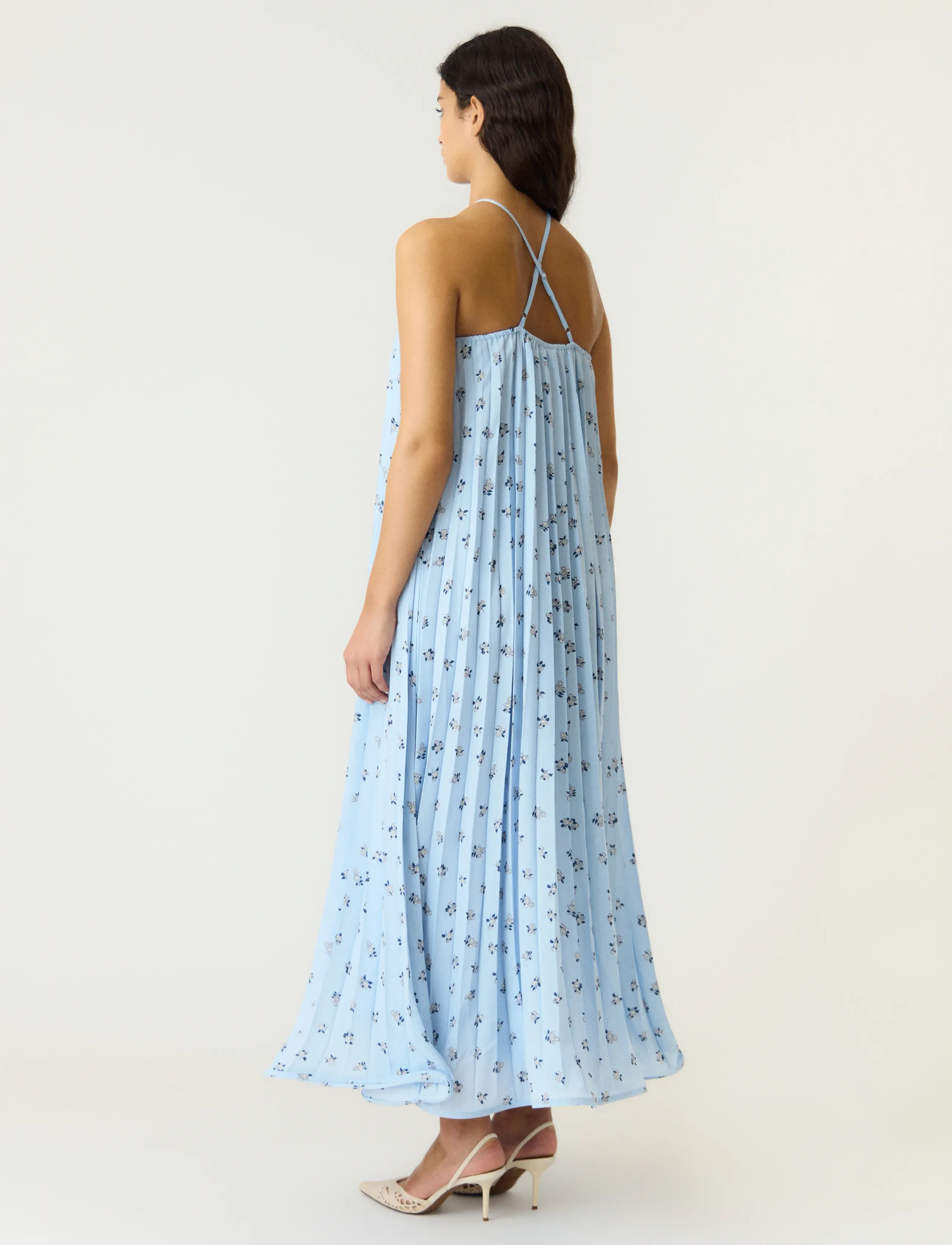 YAS - YASSVEA HALTERNECK MAXI DRESS - D2D - maxi kjoler - skyway - 3