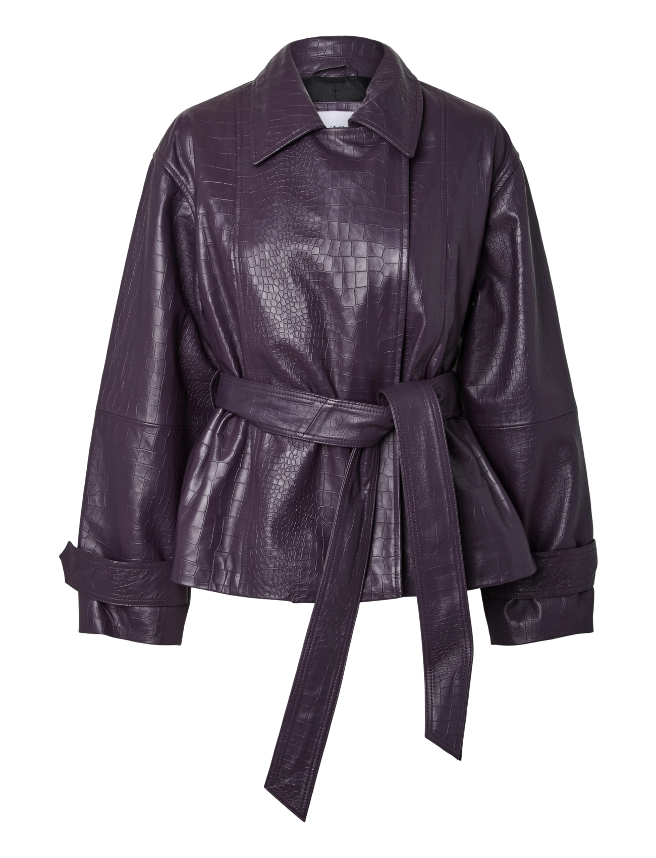 YAS YASLIBANA LS LEATHER JACKET - YAS - PLUM PERFECT / purple