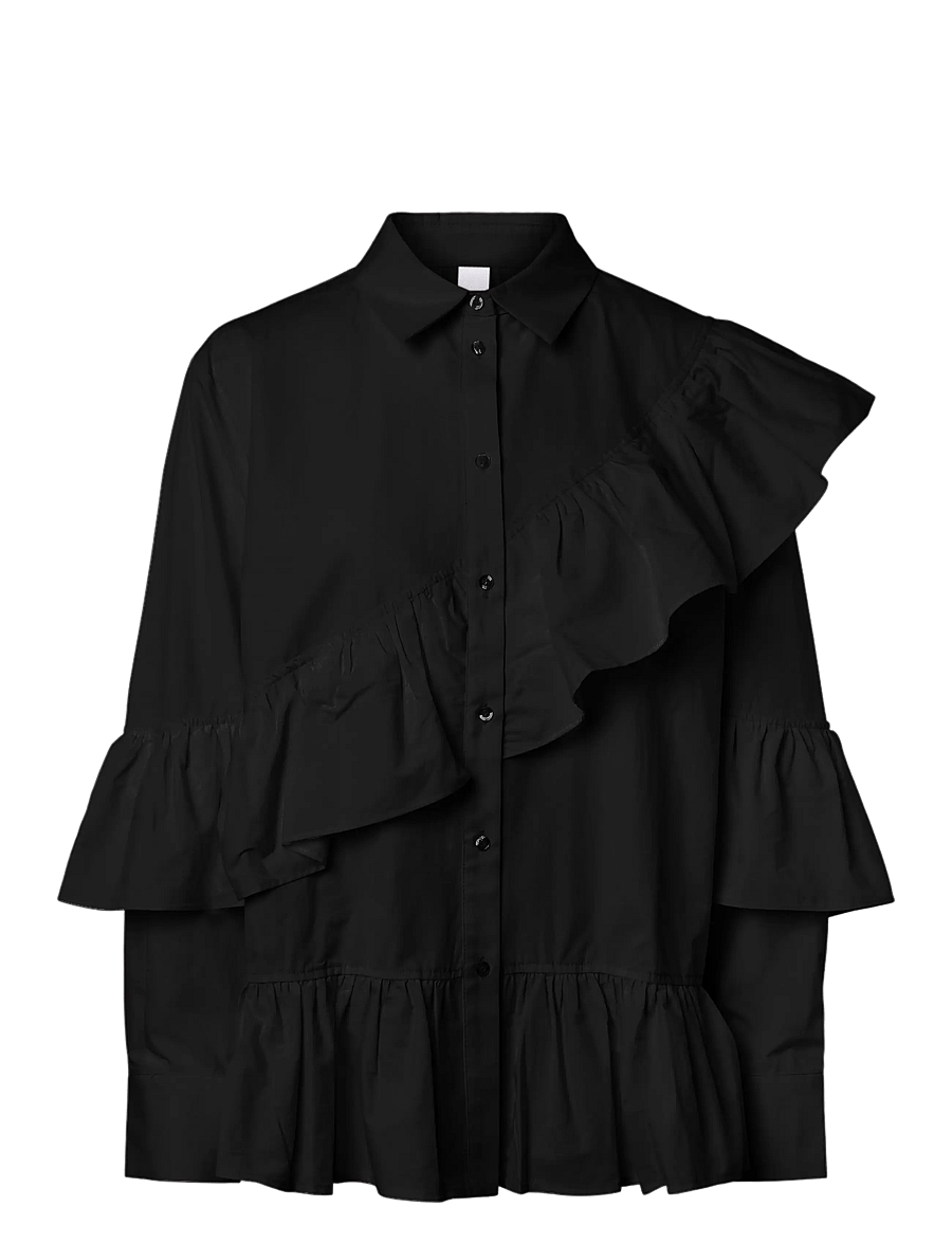 YAS - YASWILLU LS SHIRT S. - langærmede skjorter - black - 1