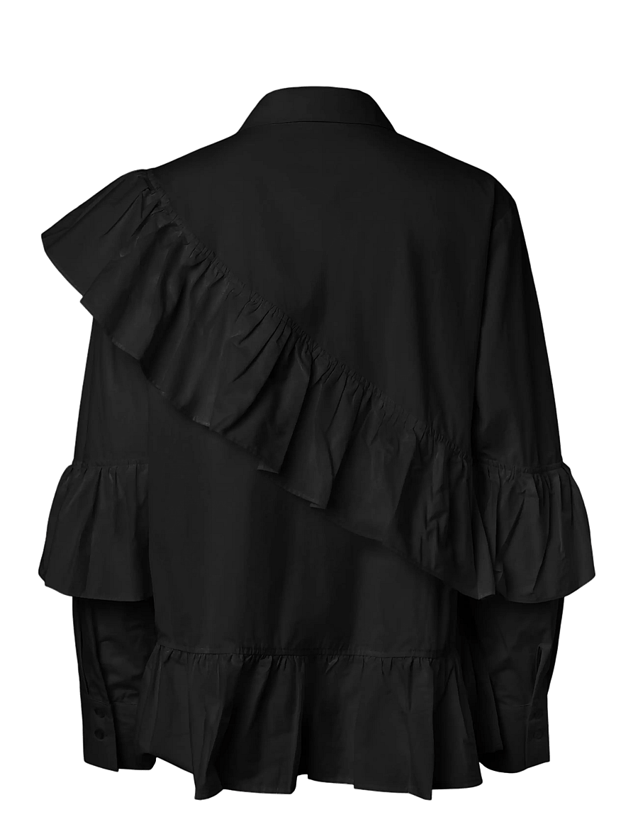 YAS - YASWILLU LS SHIRT S. - langærmede skjorter - black - 2