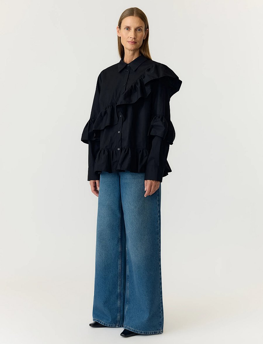 YAS - YASWILLU LS SHIRT S. - langærmede skjorter - black - 4